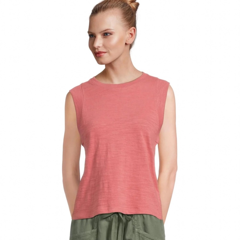Faherty Sunwashed Slub Muscle Tank Top Baroque Rose Pink XL Tee Casual Capsule